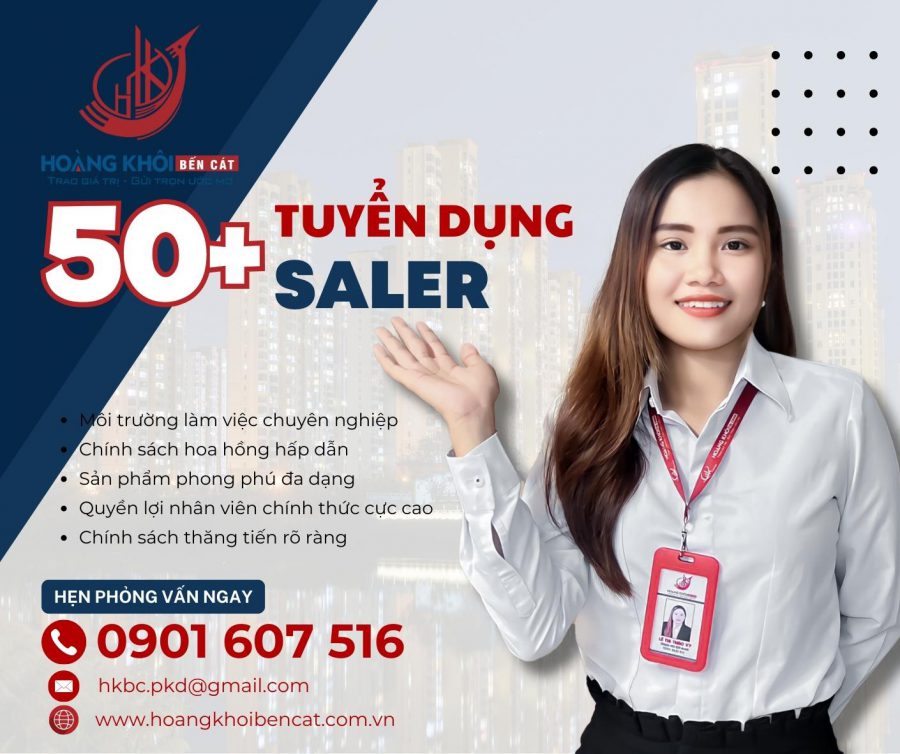 Tuyển dụng Đội Ngũ Kinh Doanh Bất Động Sản Cao Cấp tại Bình Dương - Hoang Khoi Finance